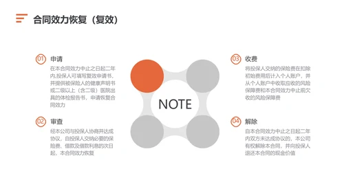 商务风橙色商务保险手册