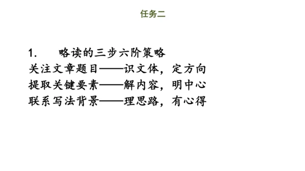 第11课时 七年级语文下册第四单元 略读的三段六阶策略-单元总结-【大单元教学】课件(共45张PPT