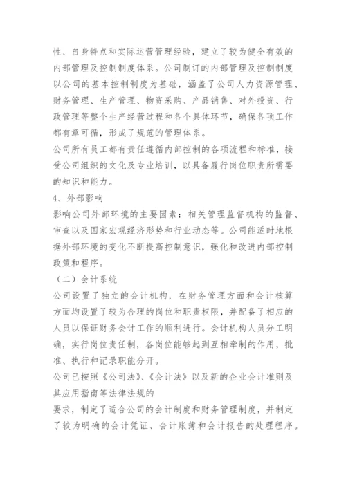 公司内控自我评价报告.docx