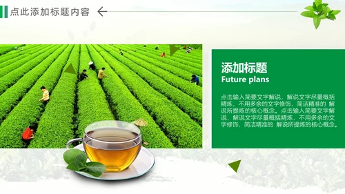绿色清新茶文化品茶论道动态PPT模板