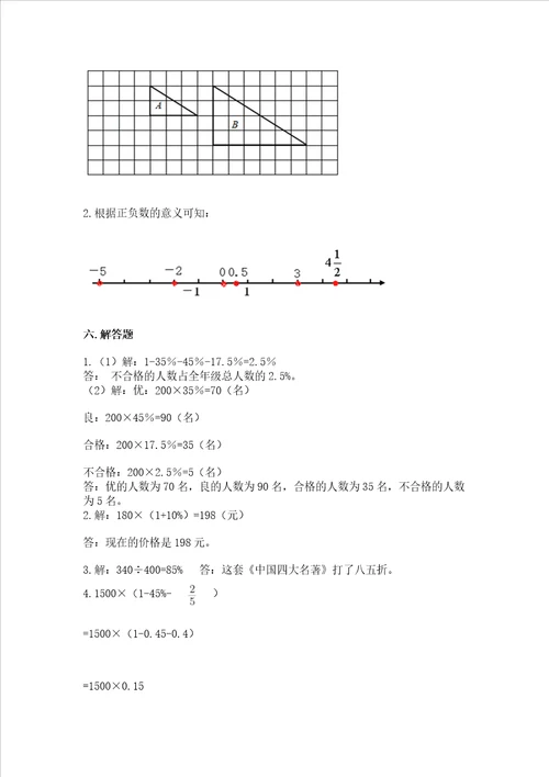 小学六年级下册数学期末必刷题附答案完整版