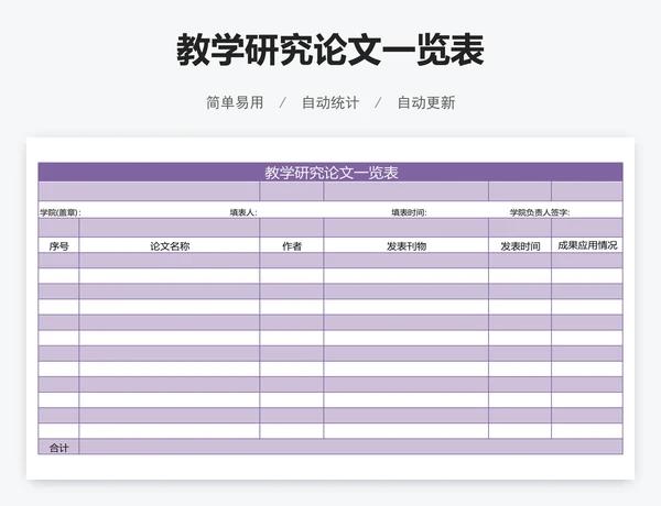 教学研究论文一览表