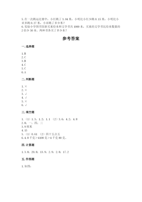 北师大版数学四年级下册期末测试卷精选.docx