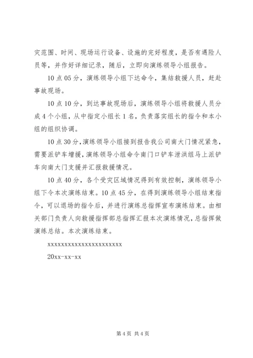 防洪防汛应急预案演练方案 (5).docx