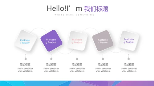 炫彩时尚微立体述职报告工作总结商务通用PPT动态模板