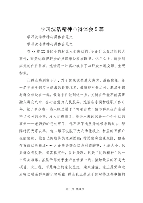 学习沈浩精神心得体会5篇 (4).docx