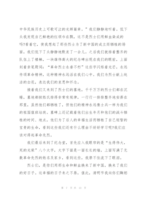 清明节个人心得10篇.docx