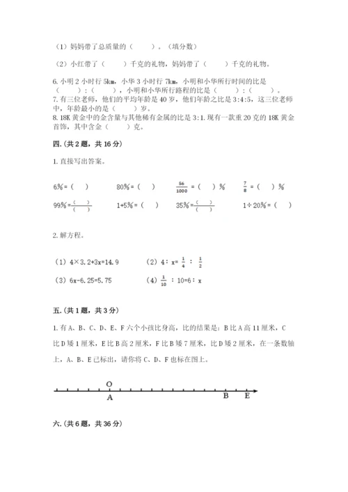 小学六年级数学毕业试题含答案【典型题】.docx