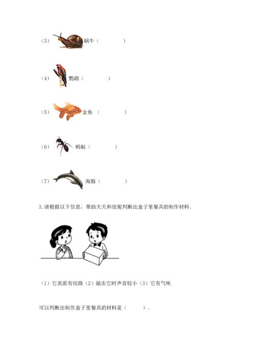 教科版二年级上册科学期末测试卷带答案（模拟题）.docx