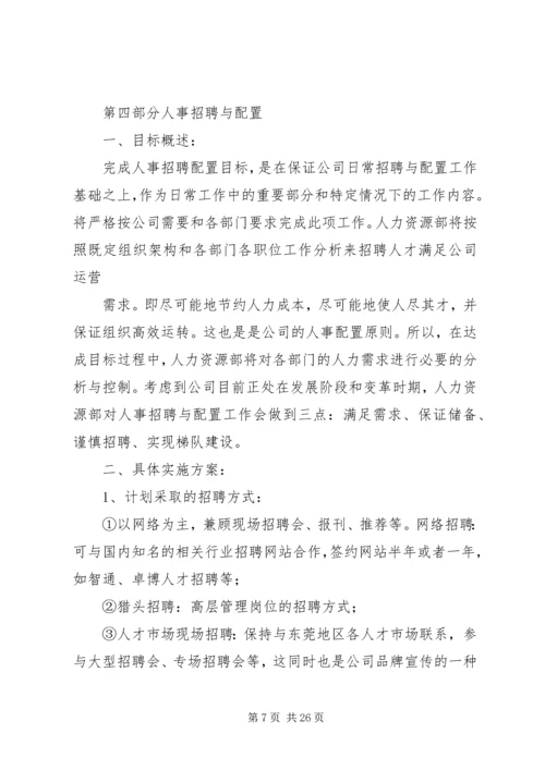 篇一：人力资源部XX年度工作计划.docx