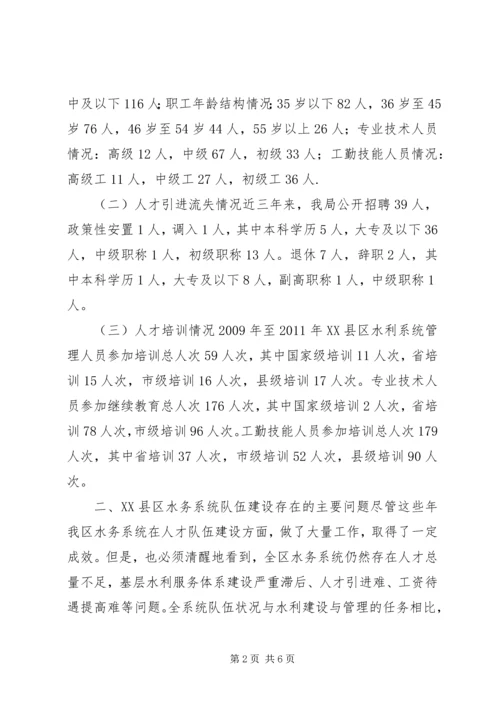 基层水利人才队伍建设调研报告.docx