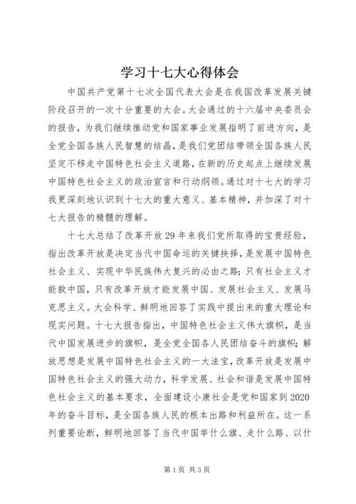 学习十七大心得体会 (17).docx