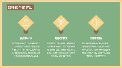 绿色插画风格教师节班会PPT模板