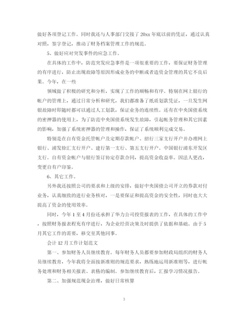 精编之会计11月工作计划范文.docx