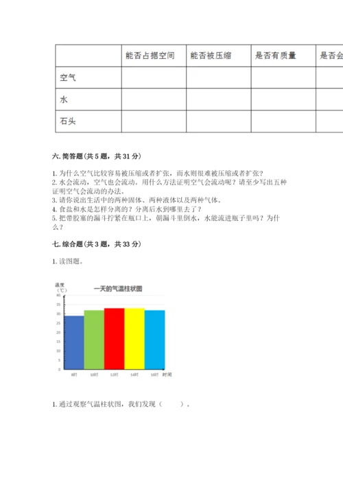 教科版小学三年级上册科学期末测试卷（完整版）.docx