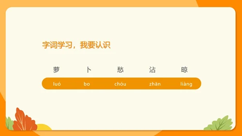 卡通三年级《胡萝卜先生的长胡子》课件PPT模板