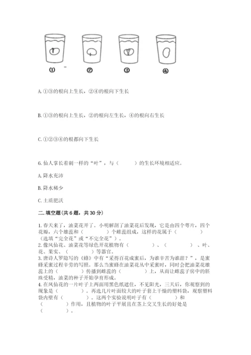 科学四年级下册第一单元《植物的生长变化》测试卷及答案（历年真题）.docx
