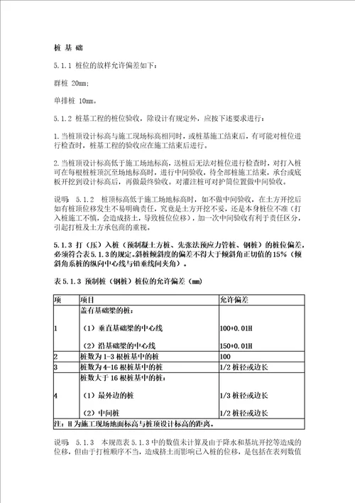 桩基验收标准共11页