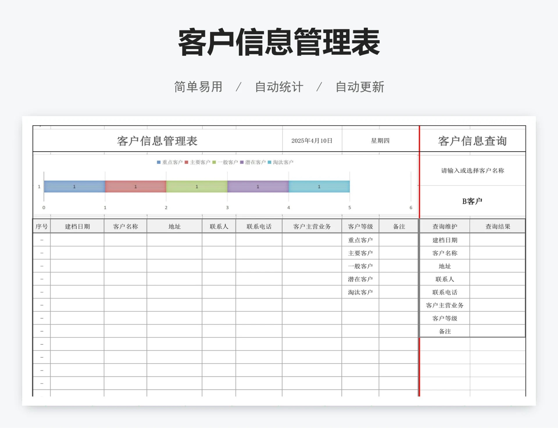 客户信息管理表