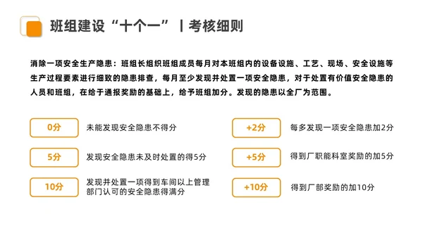 橙色安全商务简约班组安全管理培训PPT模板安全教育