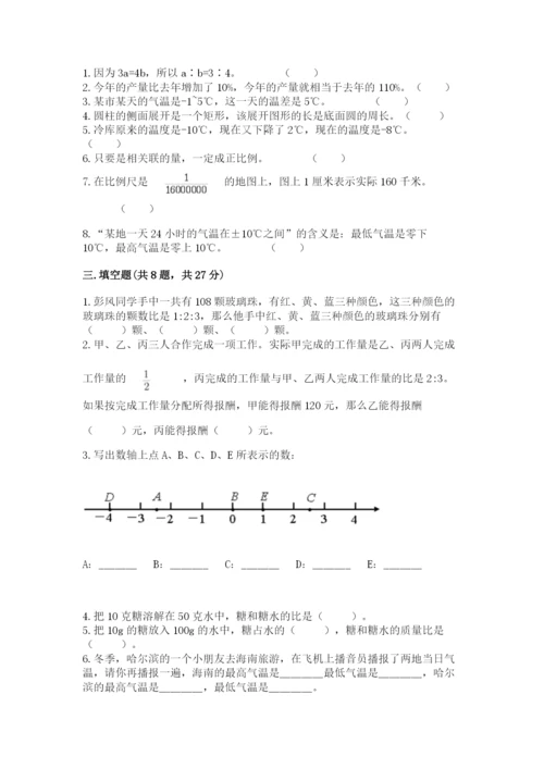 人教版六年级下册数学期末测试卷含答案解析.docx