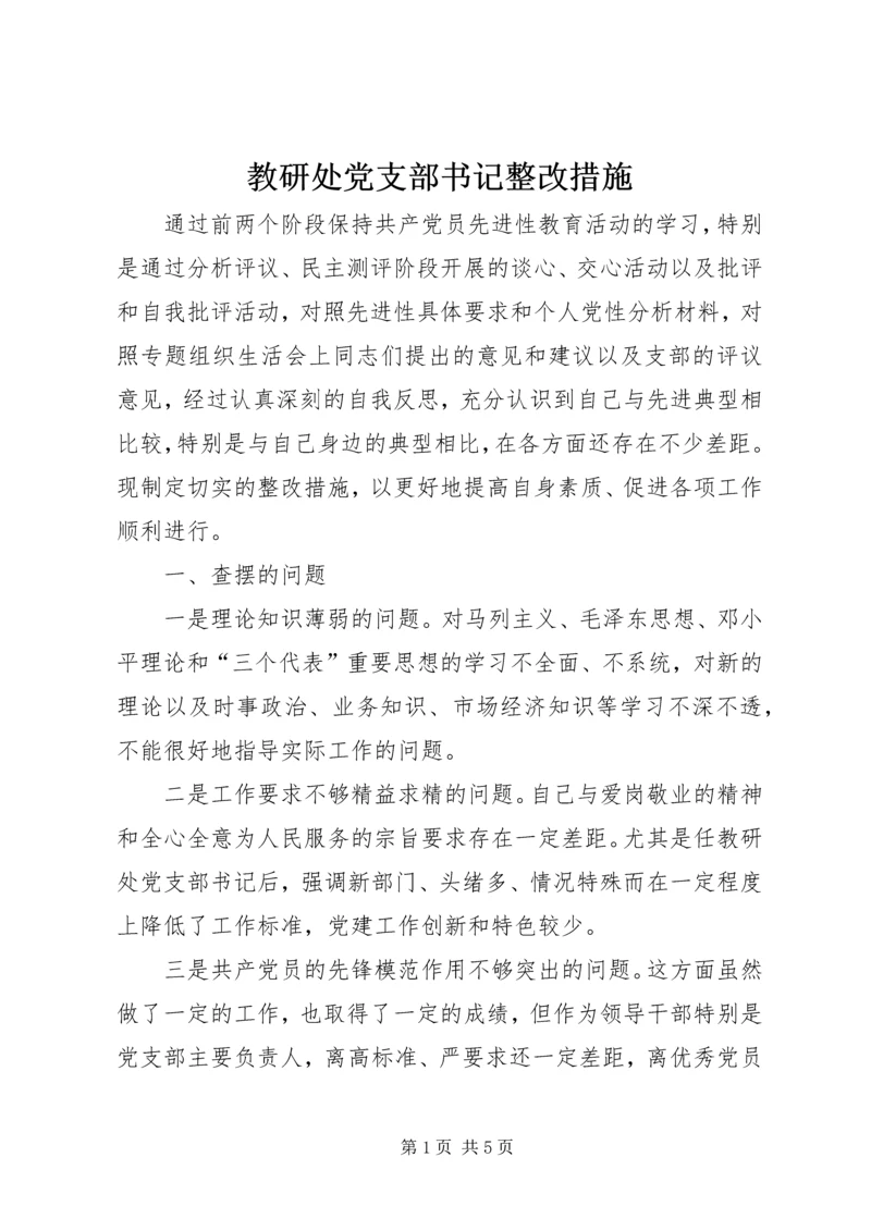 教研处党支部书记整改措施.docx