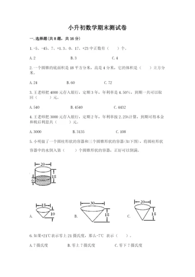 小升初数学期末测试卷完美版.docx