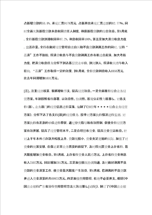 信贷客户经理上半年工作总结