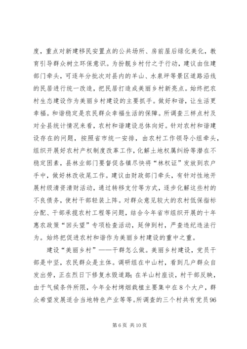 县美丽乡村建设的调研报告.docx