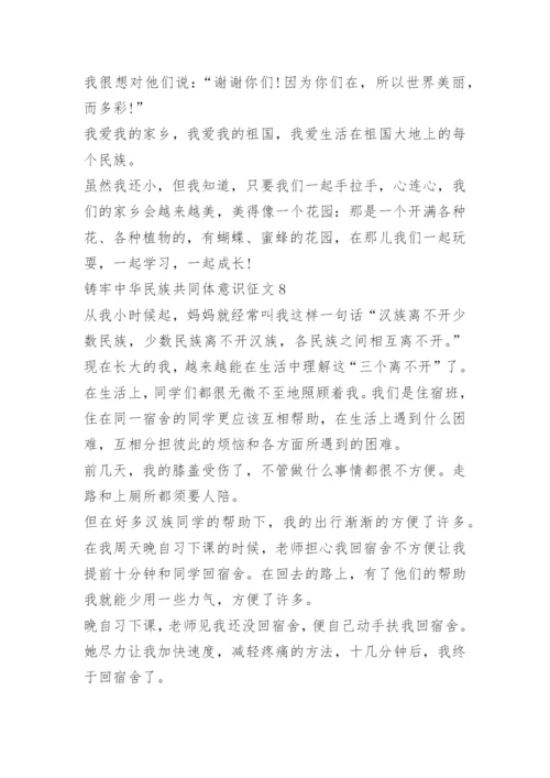 铸牢中华民族共同体意识征文12篇.docx