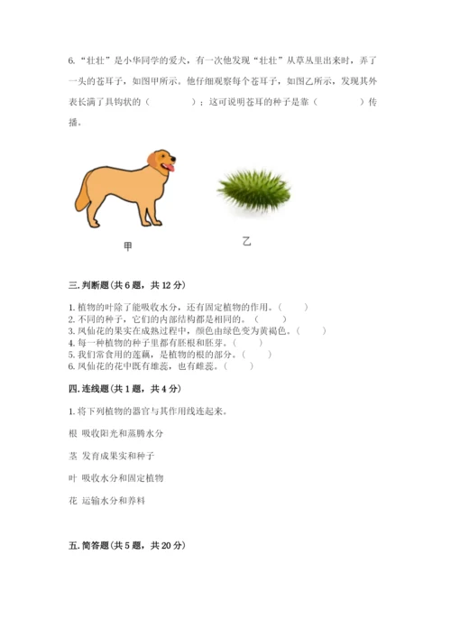 教科版四年级下册科学第一单元《植物的生长变化》测试卷精品【综合题】.docx