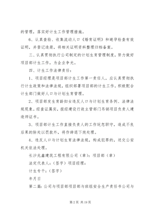 公司与项目部责任书.docx