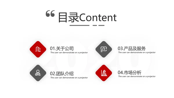 欧美风红色企业宣传公司简介商务PPT模板