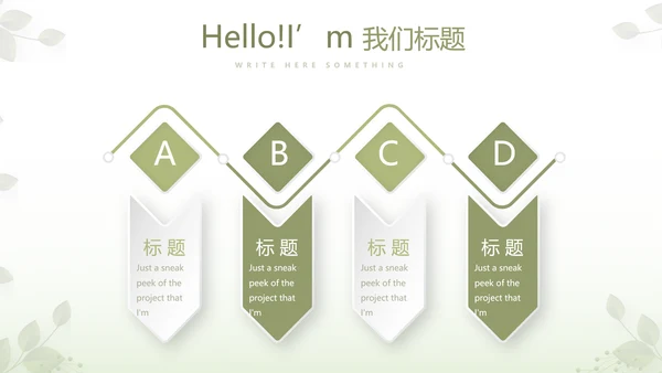 绿色清新春季护肤动态PPT