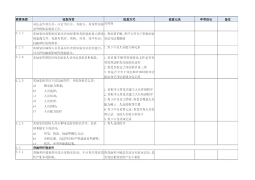 2019年CNAS实验室内审检查表.docx