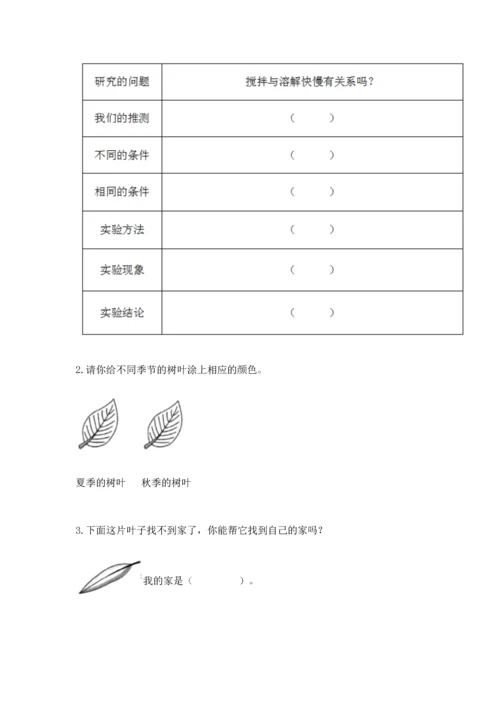 教科版科学一年级上册第一单元《植物》测试卷附答案【典型题】.docx
