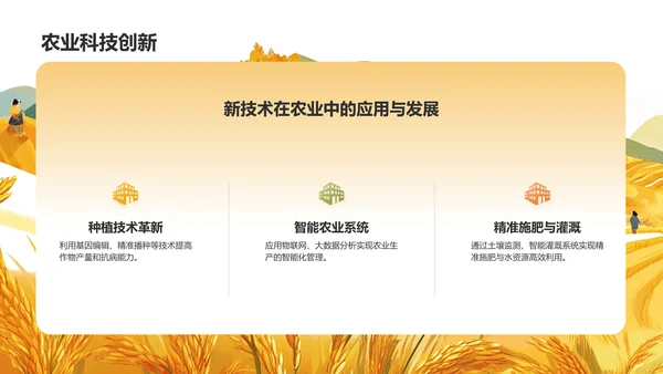 橙色手绘风发展现代农业商业计划书PPT模板