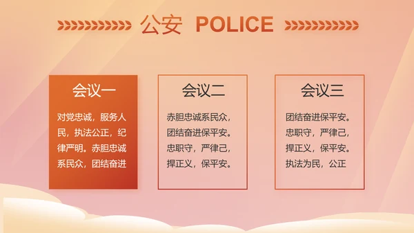 红色大气公安警察年终工作总结PPT