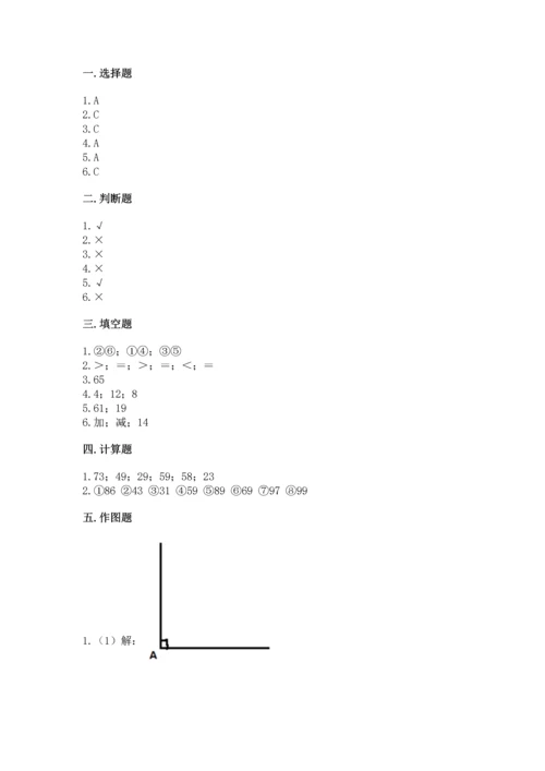 2022人教版二年级上册数学期中测试卷附完整答案（典优）.docx