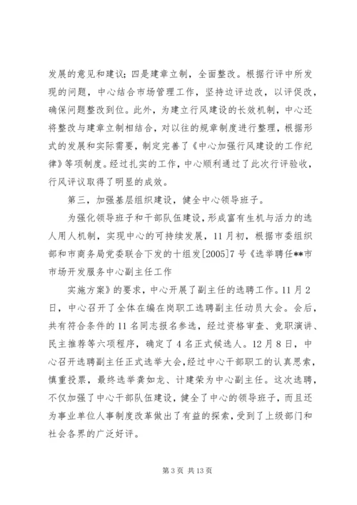 市场开发服务中心年度工作总结及明年工作计划.docx