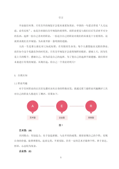 11页4100字大数据与会计专业职业生涯规划.docx