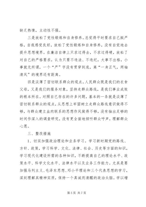 物价部门支部书记局长党性分析材料 (3).docx