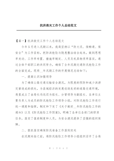 抗洪救灾工作个人总结范文.docx