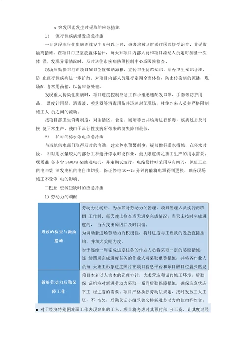 第十六节 任何可能的紧急情况的处理措施、预案以及抵抗风险的措施