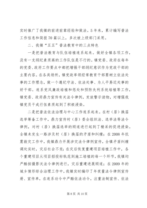 五五普法及法治镇创建自查报告.docx