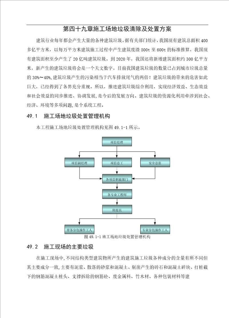 施工场地垃圾清除及处置方案