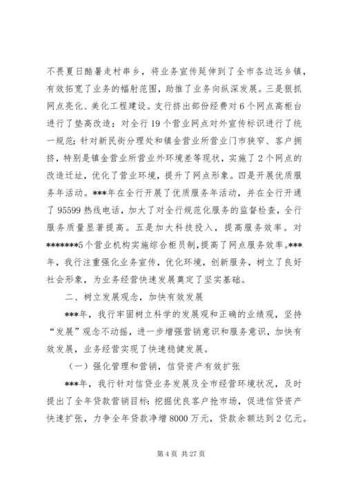 农行支行行长年度工作讲话.docx