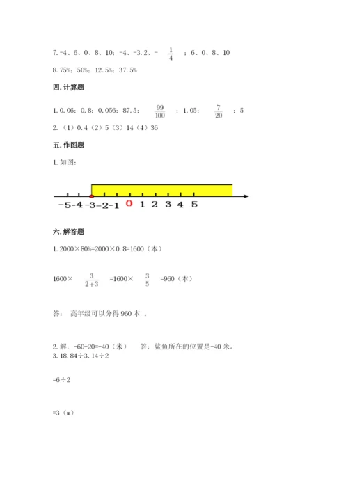 人教版六年级下册数学期末测试卷含答案（典型题）.docx