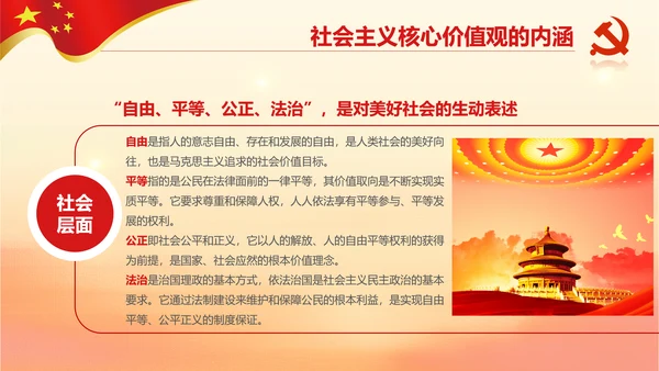 新时代培育社会主义核心价值观PPT模板