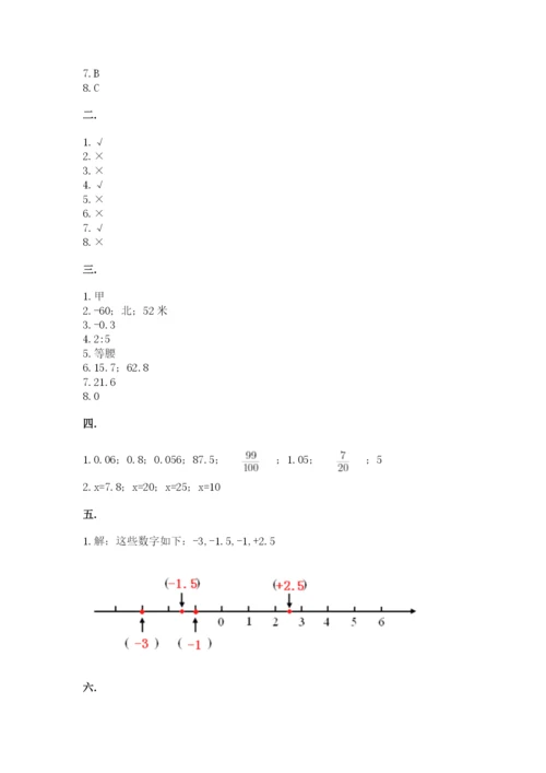 小学毕业班数学检测卷精品（典型题）.docx